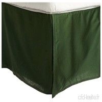 100% Premium Long-Staple Combed Cotton 300 Thread Count Pleated King Bed Skirt Solid  Hunter Green by Superior - B01NCWIVYY